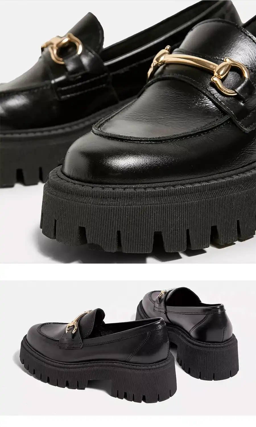 UO Black Cleo Chunky Loafers | Urban Outfitters