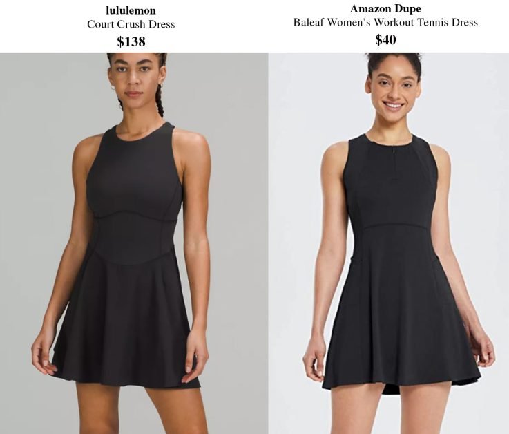 8 Classy Lululemon Dress Dupes Under $40 157 lululemon court crush dress dupe